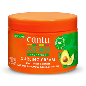 Cantu Avocado Hydrating Curling Cream for Moisturizing Defining and Enhancing Natural Curls 12Oz (340g)