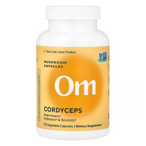 Om Cordyceps Mushroom Vegetarian Capsules Helps Support Endurance and Recovery 90Ea