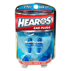 Hearos Multi Purpose Ear Plugs with Case for Noise and Water Protection 2Pairs