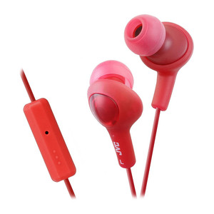 JVC Gumy Plus Red Inner Ear Headphones With Remote and Mic, 1 Ea JVC Gumy Plus Red Inner Ear Headphones With Remote and Mic, 1 Ea