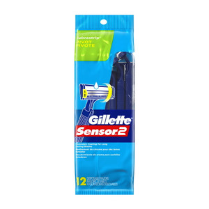 Gillette Sensor 2 Lubrastrip Pivoting Head Men's Disposable Razors, 12 Ea, 12 Pack Gillette Sensor 2 Lubrastrip Pivoting Head Men's Disposable Razors, 12 Ea, 12 Pack