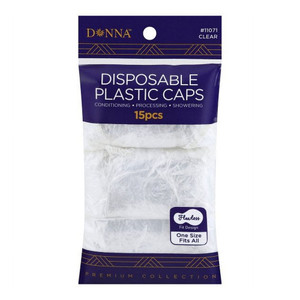 Donna Collection Disposable Plastic Caps, 15 Ea