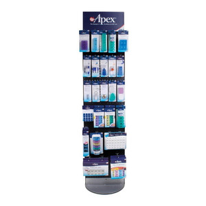 Apex Healthcare Two Sided Floor Spinner Display Rack for Efficient Product Display and Organization 1Ea