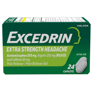 Excedrin Extra Strength Headache Pain Relief Caplets 24Ea