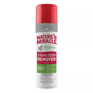 Natures Miracle Dog Stain and Odor Remover Foam with Enzymatic Formula 17.5Oz (496g)