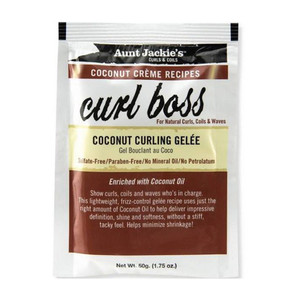 Aunt Jackie's Curls and Coils Curl Boss Coconut Curling Gelee Sachet, 1.75 Oz Aunt Jackie's Curls and Coils Curl Boss Coconut Curling Gelee Sachet, 1.75 Oz