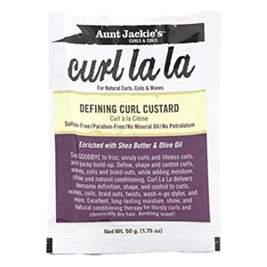 Aunt Jackies Curl La La Defining Curl Custard Curl Definition and Moisture Travel Size 1.75Oz (50g)