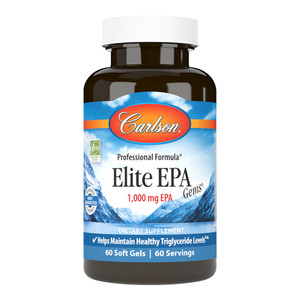 Carlson Elite EPA Gems 1000 mg EPA Softgels for Heart and Joint Health Support 60Ea