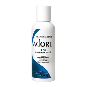 Adore Semi-Permanent Haircolor #174 Sapphire Blue, 4 Oz Adore Semi-Permanent Haircolor #174 Sapphire Blue, 4 Oz