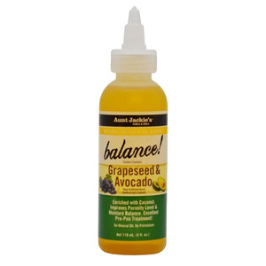 Aunt Jackies Growth Oil Grape Seed and Avocado Nourishing Hair and Scalp Treatment 4Oz (118ml)