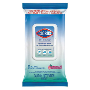 Clorox On-the-Go Disinfecting Wipes Fresh Scent Portable Cleaning Formula 30Ea