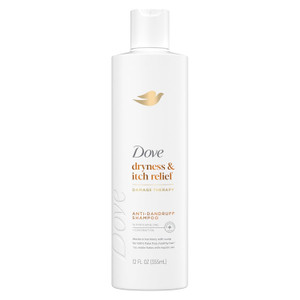 Dove Damage Therapy Dryness and Itch Relief Anti Dandruff Shampoo Cleanses and Nourishes Hair 12Oz (355g)