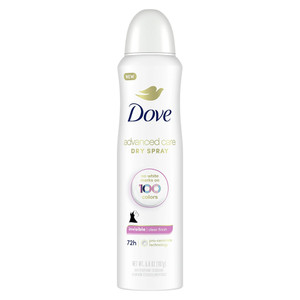 Dove Antiperspirant Deodorant Dry Spray, Clear Finish, 3.8 Oz