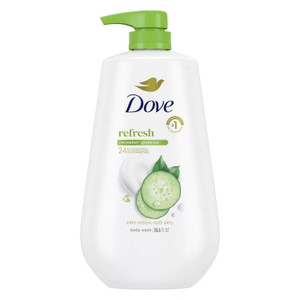 Dove Refresh Body Wash Cucumber and Green Tea Lotion for Soft Skin Deeply Moisturizing Cleanses and Refreshes 30.6Oz