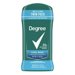 Degree Men Antiperspirant and Deodorant Stick Cool Rush All Day Sweat and Odor Protection Twin Pack 2.7Oz (76g)