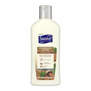 Suave Smoothing with Cocoa Butter & Shea Body Lotion, 10 oz