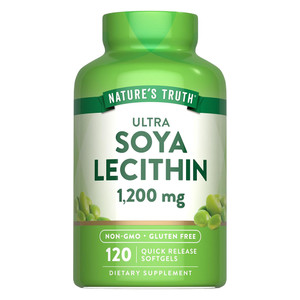 Natures Truth Ultra Soya Lecithin 1200mg Softgels Support Nerve Function 120Ea