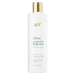 Dove Damage Therapy Coconut and Hydration Conditioner Infused with Coconut Oil Restores Dry and Damaged Hair 12Oz (355ml)