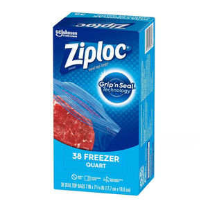 Ziploc® Brand Freezer Bags with Grip 'n Seal Technology, Pint, 20 Count