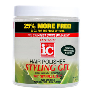 Fantasia IC Hair Polisher Styling Gel with Sparkle Lites 20Oz (567g)