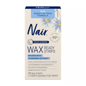 Nair Sensitive Ready Face and Bikini Wax Strips , 40 ct Nair Sensitive Ready Face and Bikini Wax Strips , 40 ct