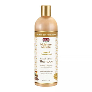 African Pride Moisture Miracle Honey and Coconut Oil Nourish and Shine Hair Shampoo 16Oz (473ml)