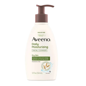 Aveeno Daily Moisturizing Facial Cleanser for Dry Skin Fragrance Free 12Oz (354ml)