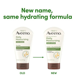 Aveeno Daily Moisturizing Face Lotion with Soothing Oat for Dry Skin Lightweight and Fragrance Free 5Oz (147ml)
