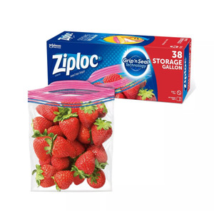 Ziploc Freezer Quart Bags with Grip 'n Seal Technology - 38 Ea