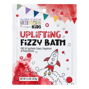 Aura Cacia Uplifting Kids Fizzy Bath Powder Gentle and Fun Aromatherapy Soak 2.5Oz (70.9g)