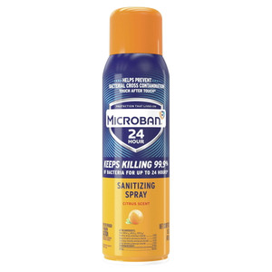 Microban 24 Hour Disinfectant Sanitizing Spray, Citrus Scent, 15 Oz Microban 24 Hour Disinfectant Sanitizing Spray, Citrus Scent, 15 Oz