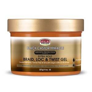 African Pride Black Castor Miracle Frizz Control Shine Enhancing Hair Gel, 8 Oz African Pride Black Castor Miracle Frizz Control Shine Enhancing Hair Gel, 8 Oz
