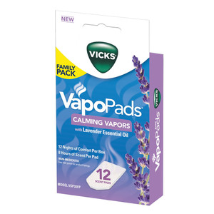 Vicks Calming Menthol and Lavender Pads Cough Suppressant, 12 Ea Vicks Calming Menthol and Lavender Pads Cough Suppressant, 12 Ea