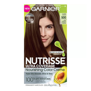 Garnier Nutrisse Ultra Coverage Nourishing Hair Color Creme, Deep Medium Natural Brown 500, 1 Ea Garnier Nutrisse Ultra Coverage Nourishing Hair Color Creme, Deep Medium Natural Brown 500, 1 Ea