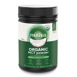 Nutiva Organic MCT Powder with Prebiotic Acacia Unflavored 10.6Oz (300g)