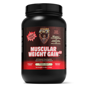 Healthy N Fit Muscular Weight Gain v3.0 Vanilla for Muscle Growth 2.5Lb (1135g)