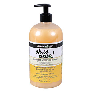 Aunt Jackies Oh So Clean Moisturizing and Softening Hair Shampoo Gentle Daily Cleanser 24Oz (710ml)