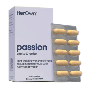Her Own Passion Capsules Libido Arousal and Energy Support Supplement for Women 30Ea