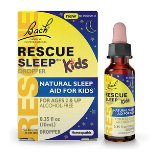 Bach Original Flower Essences Rescue Sleep Kids Dropper Natural and Stress Relief Alcohol Free 0.35Oz (10ml)