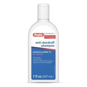 Rugby Selenium Sulfide 1 Percent Anti Dandruff Shampoo for Normal Hair 7Oz (207ml)