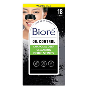 Biore Charcoal Deep Cleansing Blackhead Remover Nose Strips 18Ea