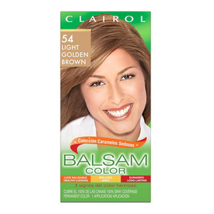 Clairol Balsam Permanent Hair Color 54 Light Golden Brown for Gray Coverage 1Ea