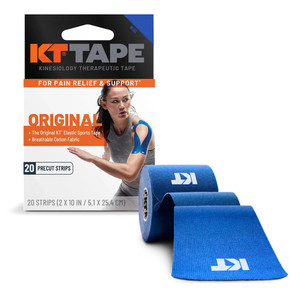 KT Tape Blue Original Cotton Kinesiology Tape Precut Strips 20Ea