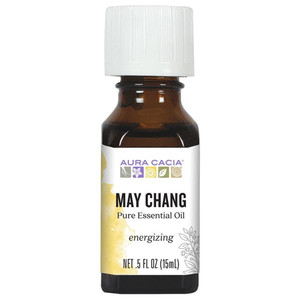 Aura Cacia May Chang Pure Essential Oil Energizing Aromatherapy Treatment Formula 0.5Oz (15ml)