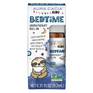 Aura Cacia Kids Bedtime Aromatherapy Roll On Relaxing Essential Oil Blend Formula 0.31Oz (9.2ml)