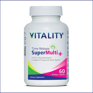 Vitality Time Release Super Multivitamin Tablets, Supports Healthy Hair, Skin and Nails, 60 Ea