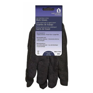 Helping Hands Sure Grip Brown Jersey Work Gloves , 1 Ea
