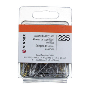 Singer Safety Pins, Assorted Sizes - 225 count