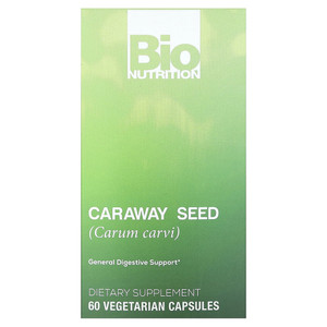 Bio Nutrition Caraway Seed Dietary Supplement Vegetarian Capsules 60Ea