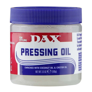 Dax Premium Styling Pressing Oil Enriched with Coconut Oil and Castor Oil Moisturizing Softening and Strengthening Hair 3.5Oz (100g)